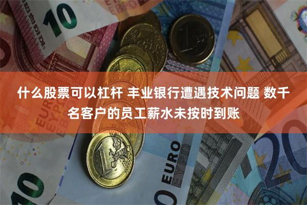 什么股票可以杠杆 丰业银行遭遇技术问题 数千名客户的员工薪水未按时到账