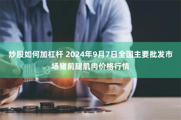 炒股如何加杠杆 2024年9月7日全国主要批发市场猪前腿肌肉价格行情